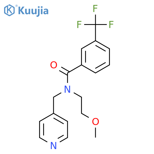 N-(2-methoxyethyl)-N-(pyridin-4-yl)methyl-3-(trifluoromethyl)benzamide structure
