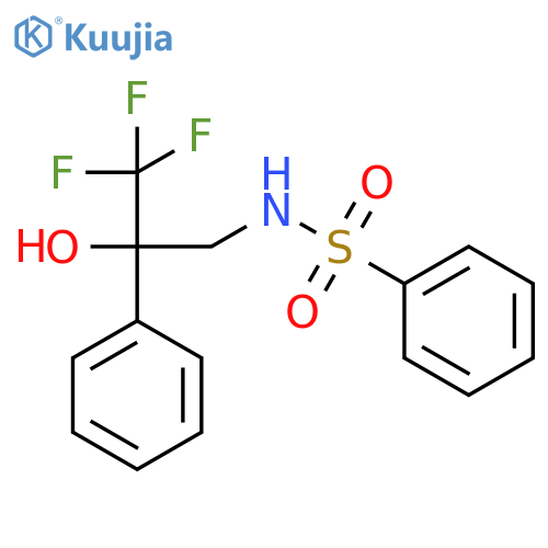 N-(3,3,3-trifluoro-2-hydroxy-2-phenylpropyl)benzenesulfonamide structure