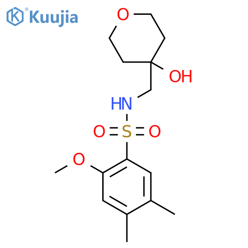 N-(4-hydroxyoxan-4-yl)methyl-2-methoxy-4,5-dimethylbenzene-1-sulfonamide structure