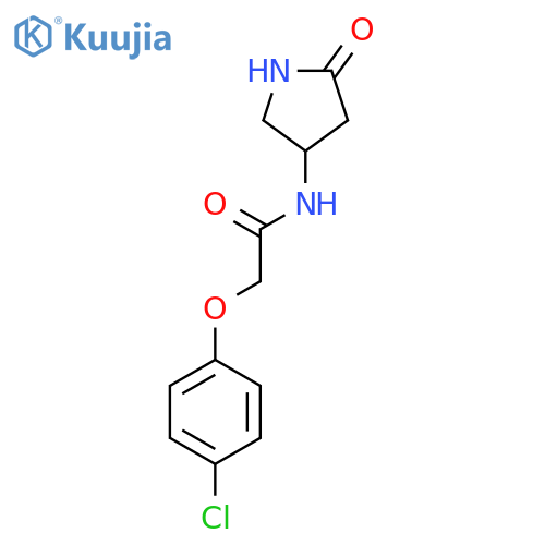 2-(4-chlorophenoxy)-N-(5-oxopyrrolidin-3-yl)acetamide structure