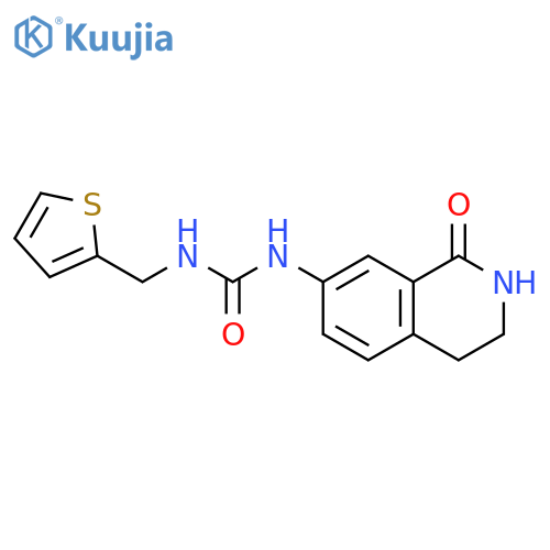 1-(1-oxo-1,2,3,4-tetrahydroisoquinolin-7-yl)-3-(thiophen-2-yl)methylurea structure