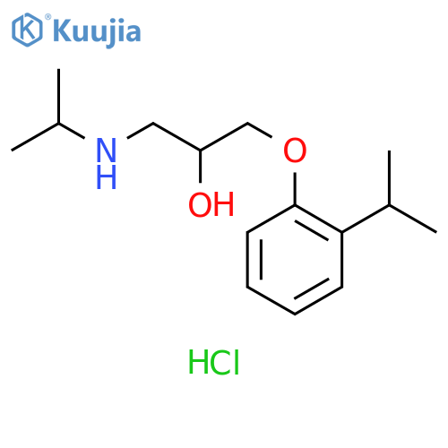 1-[(propan-2-yl)amino]-3-[2-(propan-2-yl)phenoxy]propan-2-ol hydrochloride structure