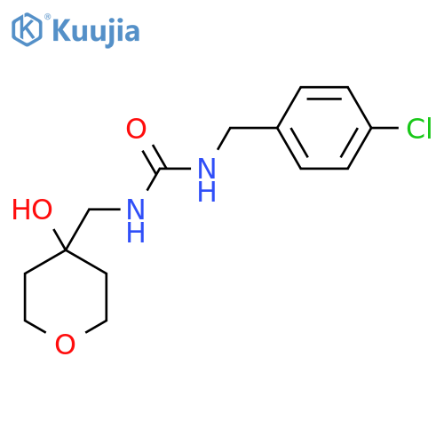 1-(4-chlorophenyl)methyl-3-(4-hydroxyoxan-4-yl)methylurea structure
