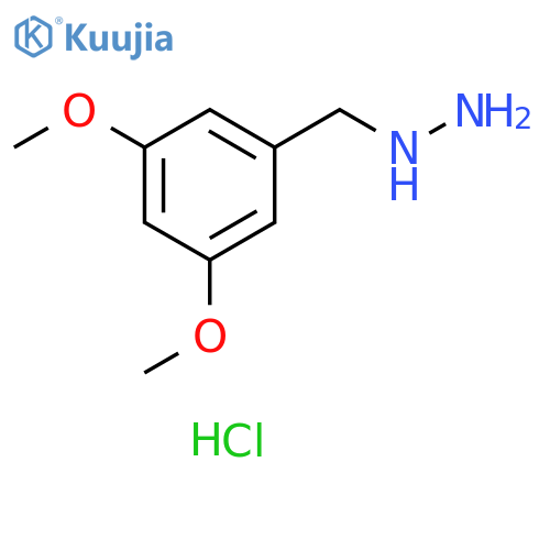 [(3,5-dimethoxyphenyl)methyl]hydrazine hydrochloride structure