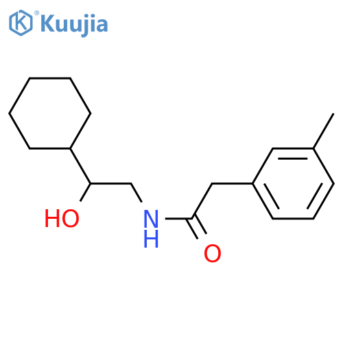 N-(2-cyclohexyl-2-hydroxyethyl)-2-(3-methylphenyl)acetamide structure