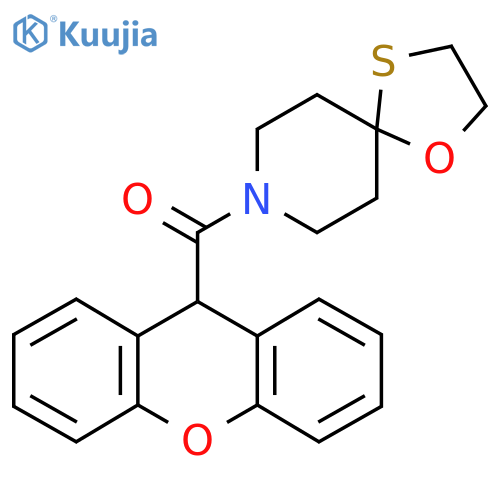 8-(9H-xanthene-9-carbonyl)-1-oxa-4-thia-8-azaspiro4.5decane structure
