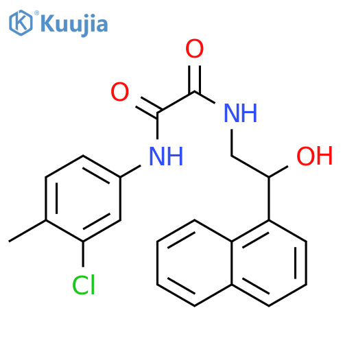 N'-(3-chloro-4-methylphenyl)-N-2-hydroxy-2-(naphthalen-1-yl)ethylethanediamide structure