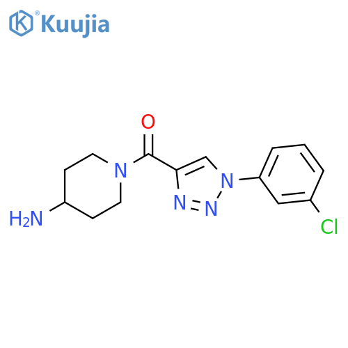 1-{[1-(3-chlorophenyl)-1H-1,2,3-triazol-4-yl]carbonyl}piperidin-4-amine structure