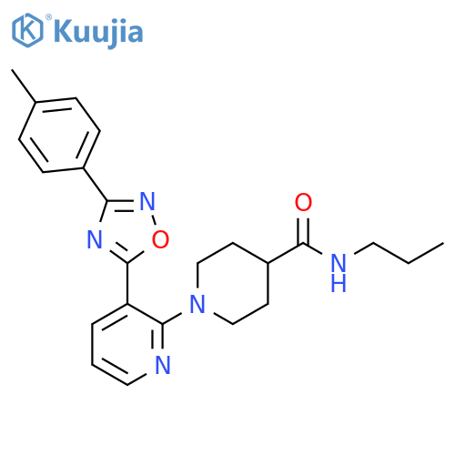 1-{3-[3-(4-methylphenyl)-1,2,4-oxadiazol-5-yl]pyridin-2-yl}-N-propylpiperidine-4-carboxamide structure