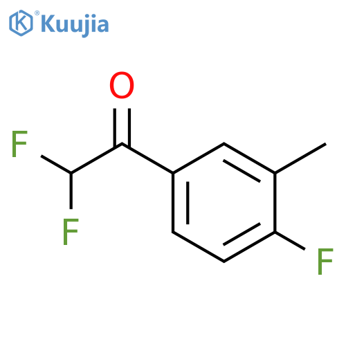 2,2-difluoro-1-(4-fluoro-3-methylphenyl)ethanone structure