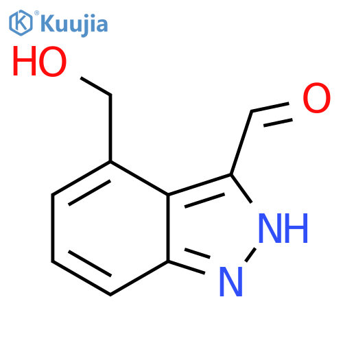 4-Hydroxymethyl-1H-indazole-3-carboxaldehyde structure