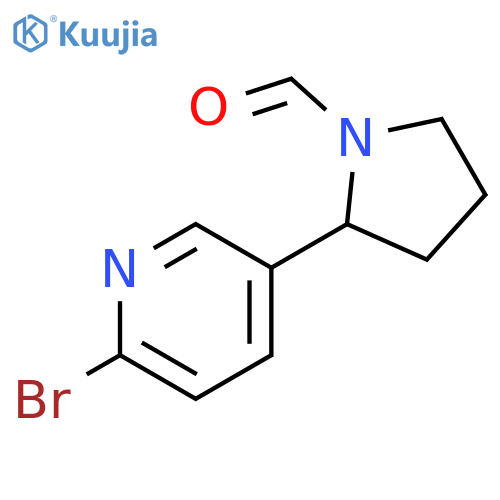 2-(6-Bromo-pyridin-3-yl)-pyrrolidine-1-carbaldehyde structure