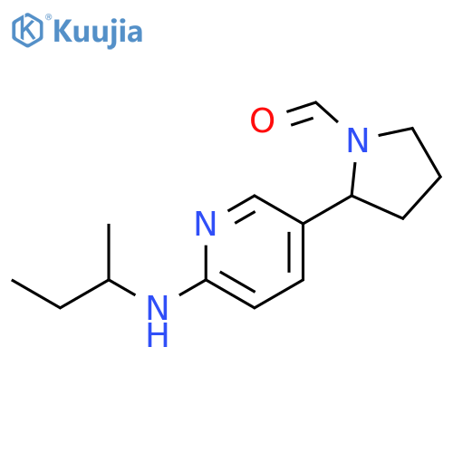 2-(6-sec-Butylamino-pyridin-3-yl)-pyrrolidine-1-carbaldehyde structure