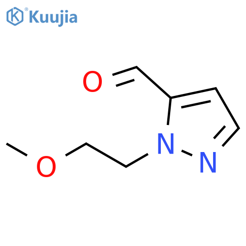 1-(2-methoxyethyl)-1H-pyrazole-5-carbaldehyde structure