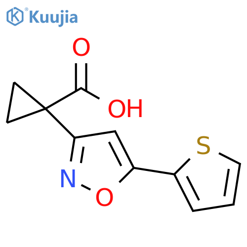 1-(5-Thiophen-2-yl-isoxazol-3-yl)-cyclopropanecarboxylic acid structure