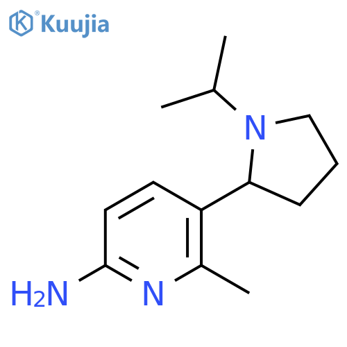 5-(1-Isopropyl-pyrrolidin-2-yl)-6-methyl-pyridin-2-ylamine structure