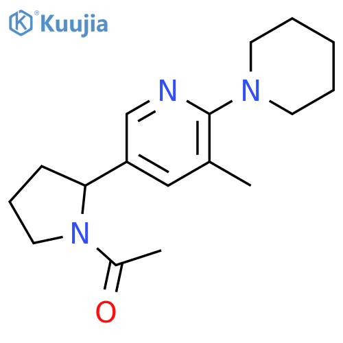 1-[2-(3-Methyl-3,4,5,6-tetrahydro-2H-[1,2]bipyridinyl-5-yl)-pyrrolidin-1-yl]-ethanone structure