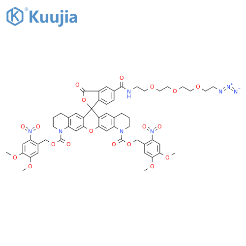 NVOC2-Q-rhodamine-5-PEG3-azide structure