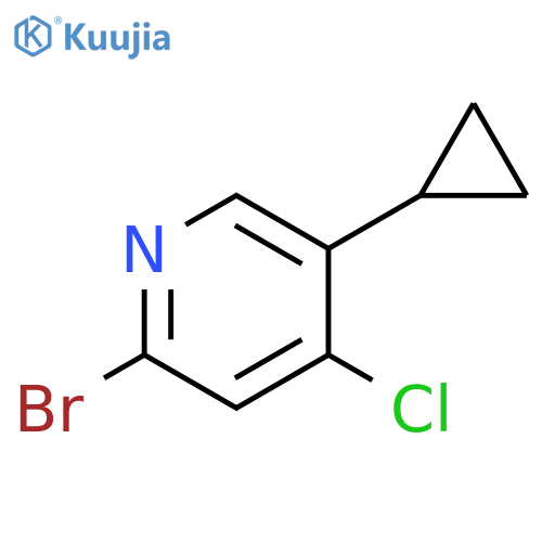 2-Bromo-4-chloro-5-cyclopropylpyridine structure