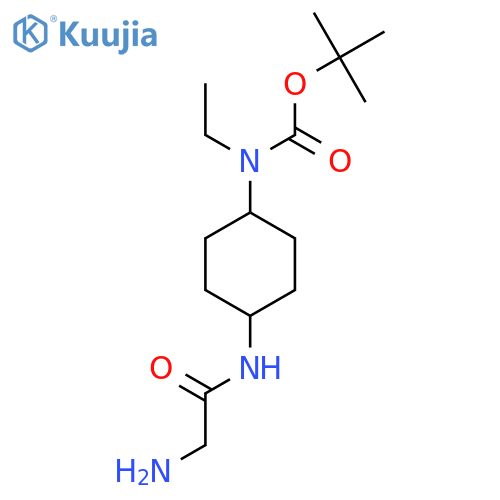 [4-(2-Amino-acetylamino)-cyclohexyl]-ethyl-carbamic acid tert-butyl ester structure