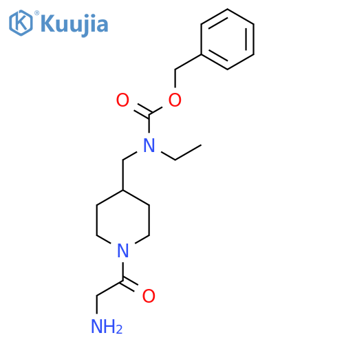 [1-(2-Amino-acetyl)-piperidin-4-ylmethyl]-ethyl-carbamic acid benzyl ester structure