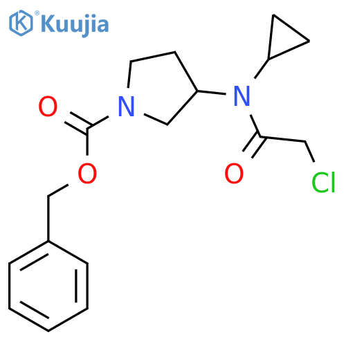 3-[(2-Chloro-acetyl)-cyclopropyl-amino]-pyrrolidine-1-carboxylic acid benzyl ester structure