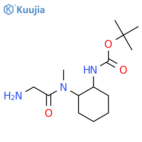 {2-[(2-Amino-acetyl)-methyl-amino]-cyclohexyl}-carbamic acid tert-butyl ester structure