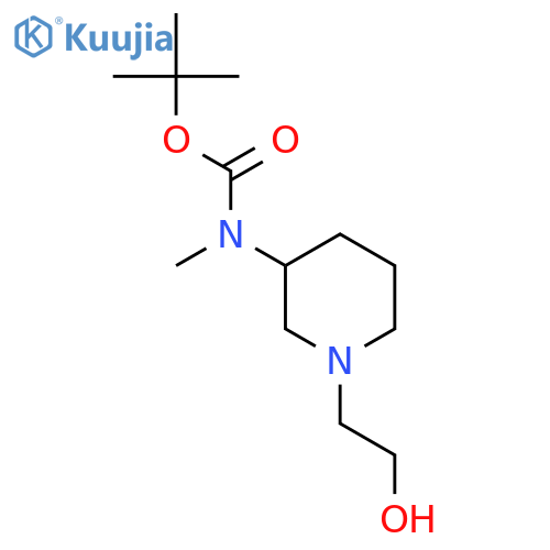 [1-(2-Hydroxy-ethyl)-piperidin-3-yl]-methyl-carbamic acid tert-butyl ester structure