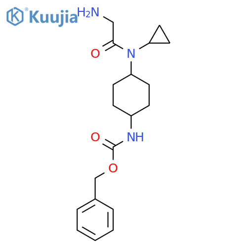 {4-[(2-Amino-acetyl)-cyclopropyl-amino]-cyclohexyl}-carbamic acid benzyl ester structure