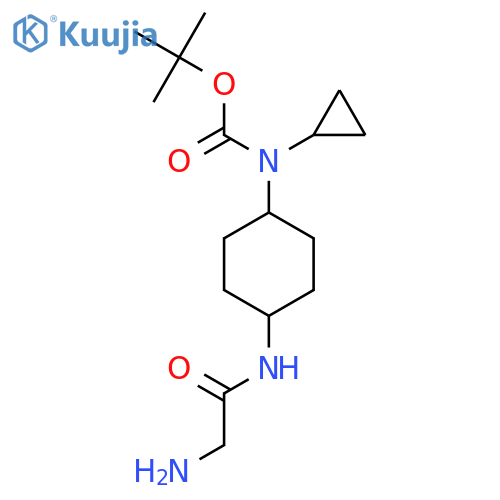 [4-(2-Amino-acetylamino)-cyclohexyl]-cyclopropyl-carbamic acid tert-butyl ester structure