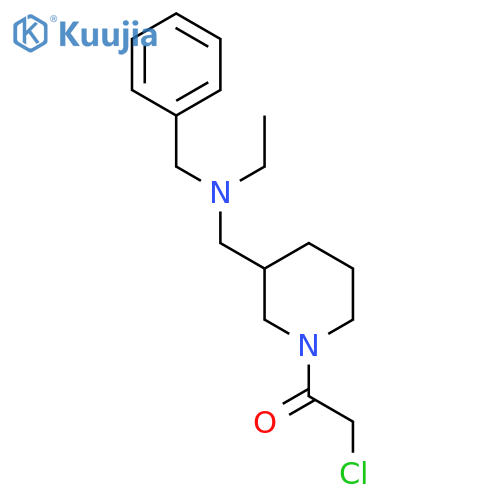 1-{3-[(Benzyl-ethyl-amino)-methyl]-piperidin-1-yl}-2-chloro-ethanone structure