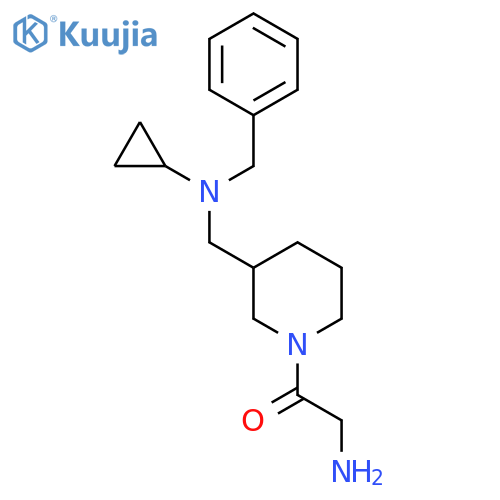 2-Amino-1-{3-[(benzyl-cyclopropyl-amino)-methyl]-piperidin-1-yl}-ethanone structure