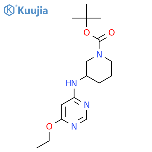 tert-Butyl 3-((6-ethoxypyrimidin-4-yl)amino)piperidine-1-carboxylate structure