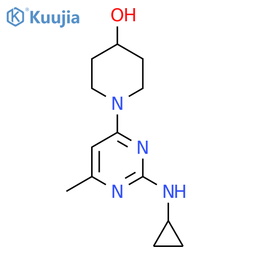 1-(2-(Cyclopropylamino)-6-methylpyrimidin-4-yl)piperidin-4-ol structure