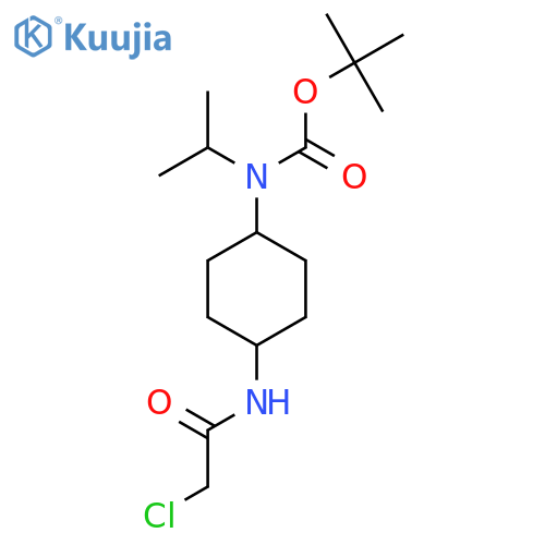 [4-(2-Chloro-acetylamino)-cyclohexyl]-isopropyl-carbamic acid tert-butyl ester structure