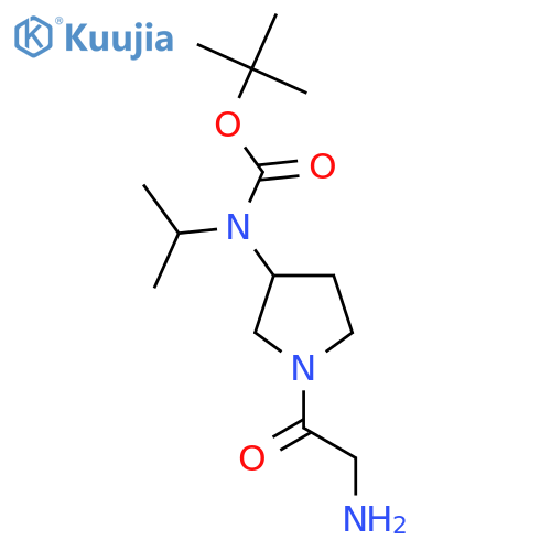 [1-(2-Amino-acetyl)-pyrrolidin-3-yl]-isopropyl-carbamic acid tert-butyl ester structure
