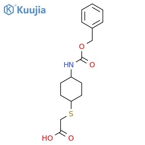 (4-Benzyloxycarbonylamino-cyclohexylsulfanyl)-acetic acid structure