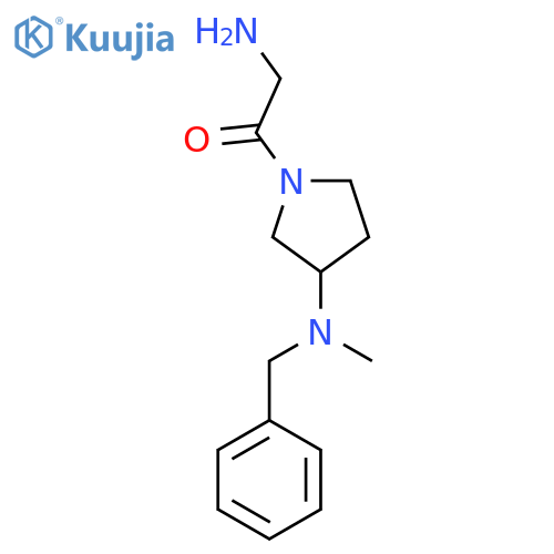 2-Amino-1-[3-(benzyl-methyl-amino)-pyrrolidin-1-yl]-ethanone structure