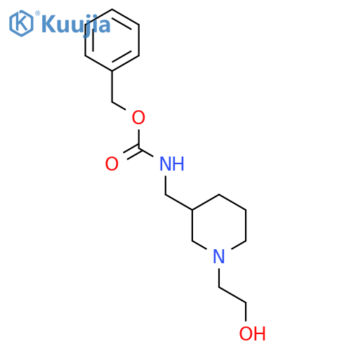 [1-(2-Hydroxy-ethyl)-piperidin-3-ylmethyl]-carbamic acid benzyl ester structure