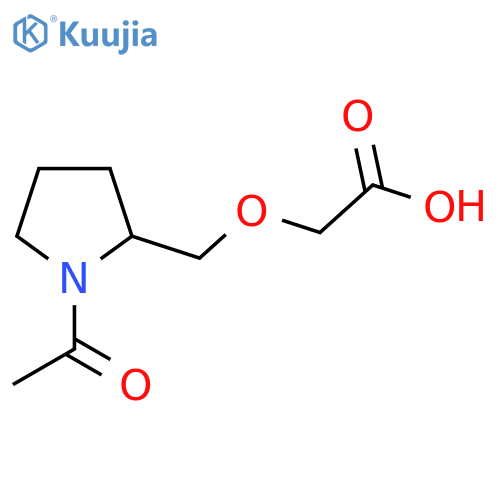 (1-Acetyl-pyrrolidin-2-ylmethoxy)-acetic acid structure