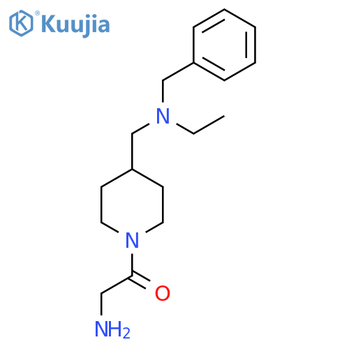 2-Amino-1-{4-[(benzyl-ethyl-amino)-methyl]-piperidin-1-yl}-ethanone structure