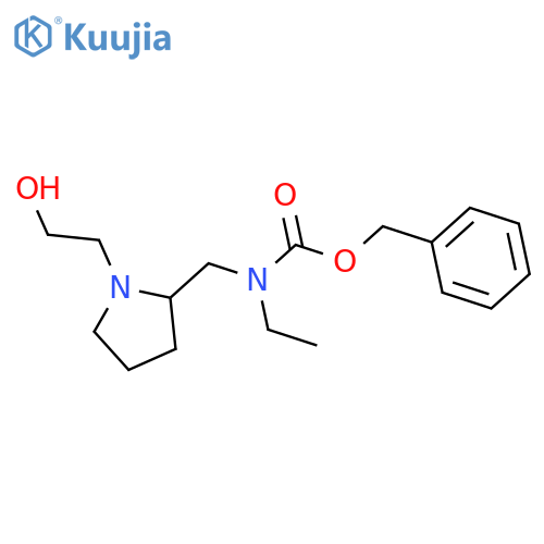 Ethyl-[1-(2-hydroxy-ethyl)-pyrrolidin-2-ylmethyl]-carbamic acid benzyl ester structure