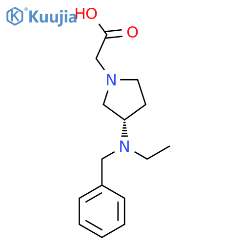 [(S)-3-(Benzyl-ethyl-amino)-pyrrolidin-1-yl]-acetic acid structure
