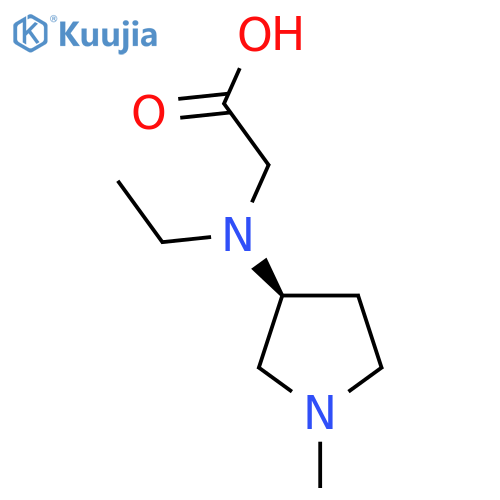2-{ethyl[(3S)-1-methylpyrrolidin-3-yl]amino}acetic acid structure