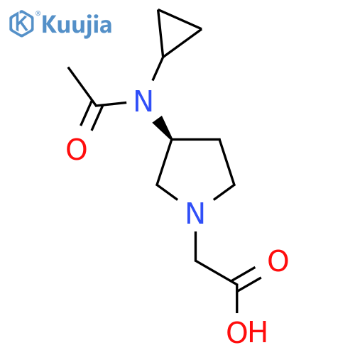[(S)-3-(Acetyl-cyclopropyl-amino)-pyrrolidin-1-yl]-acetic acid structure