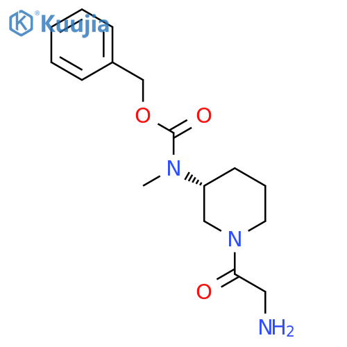 [(R)-1-(2-Amino-acetyl)-piperidin-3-yl]-methyl-carbamic acid benzyl ester structure