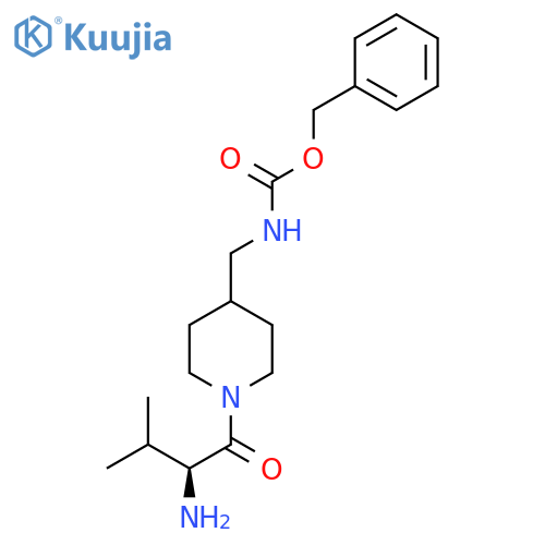 [1-((S)-2-Amino-3-methyl-butyryl)-piperidin-4-ylmethyl]-carbamic acid benzyl ester structure