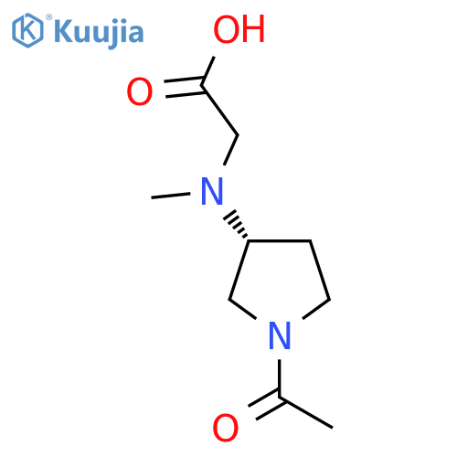[((R)-1-Acetyl-pyrrolidin-3-yl)-methyl-amino]-acetic acid structure