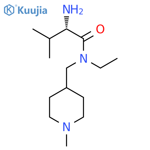 (S)-2-Amino-N-ethyl-3-methyl-N-(1-methyl-piperidin-4-ylmethyl)-butyramide structure