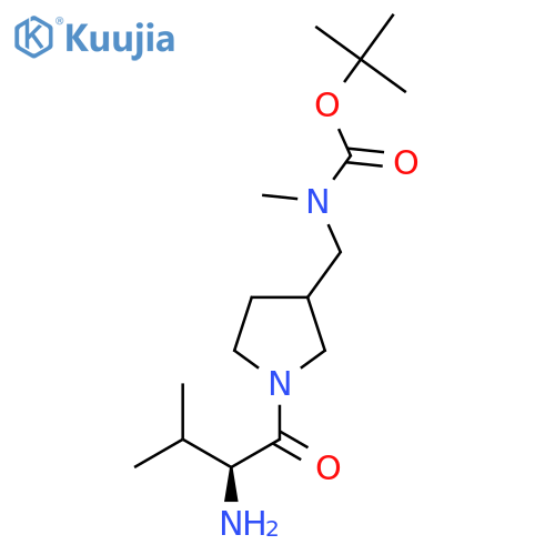 [1-((S)-2-Amino-3-methyl-butyryl)-pyrrolidin-3-ylmethyl]-methyl-carbamic acid tert-butyl ester structure